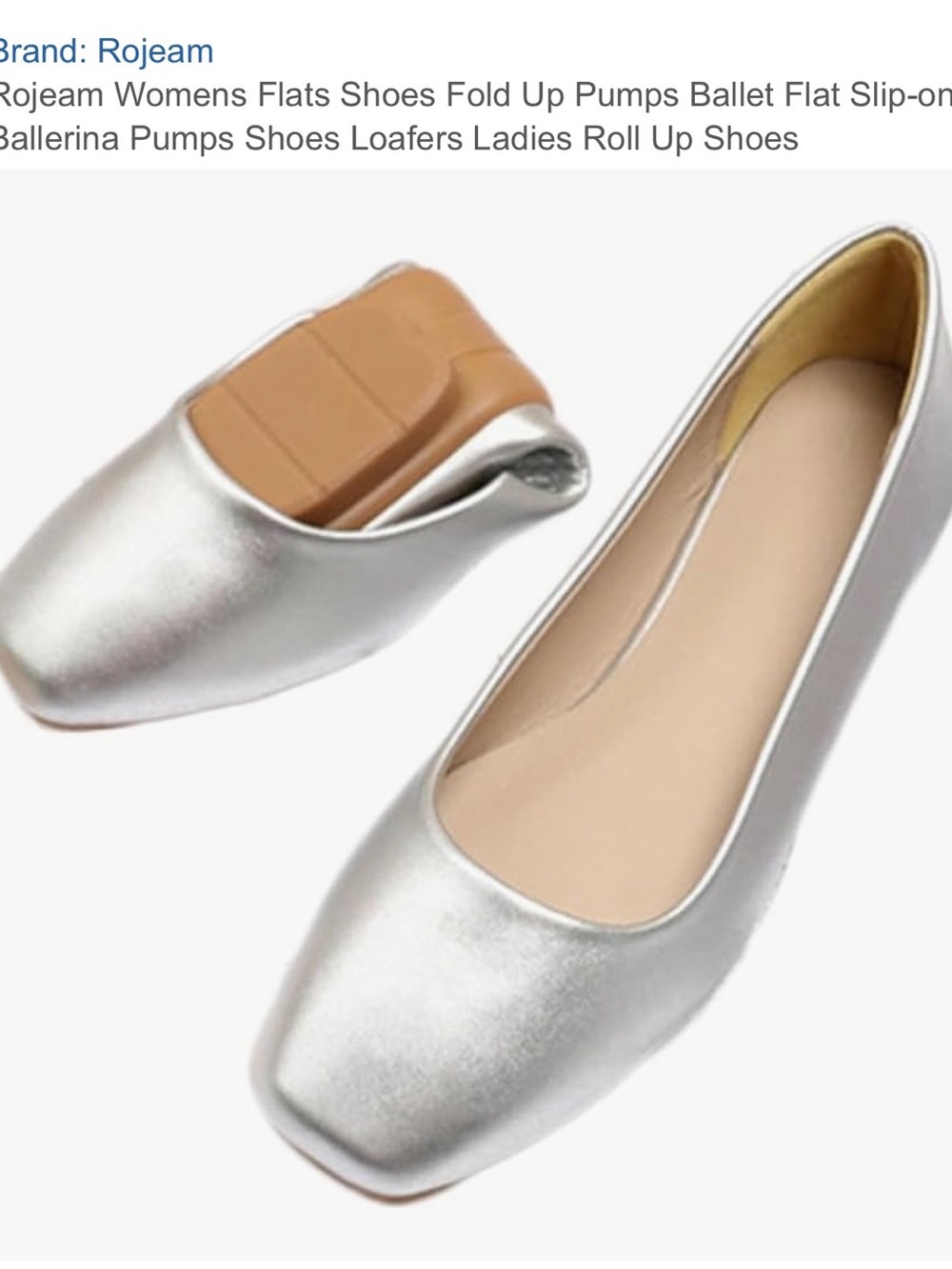 Silver Women’s Flats - Picture 7 of 10